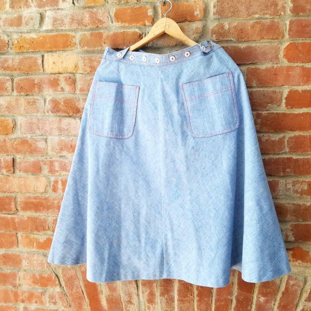Country Miss Vintage Denim Wrap Skirt